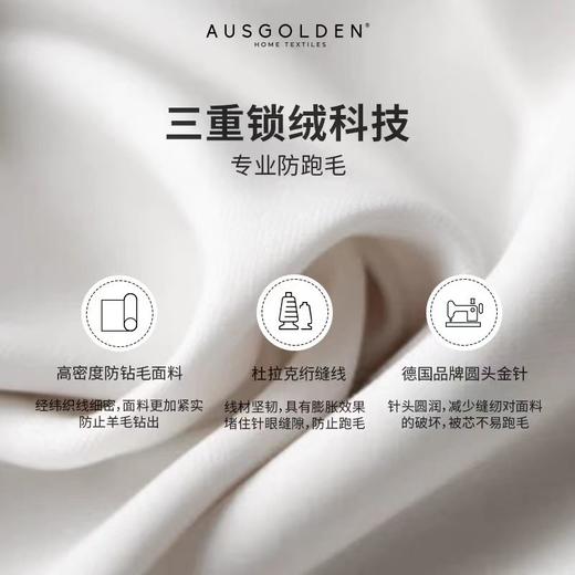 Ausgolden澳洲进口羊毛被100纯羊毛四季通用单人被子冬天加厚保暖 商品图2