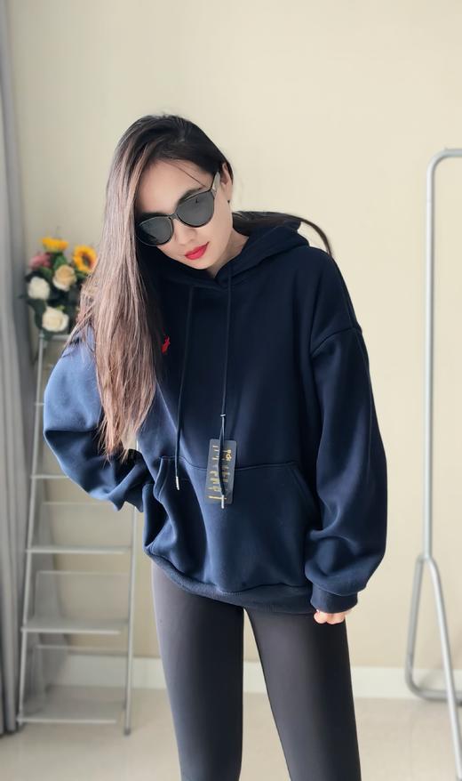 加厚550g摇粒绒加绒连帽拉夫卫衣 商品图3