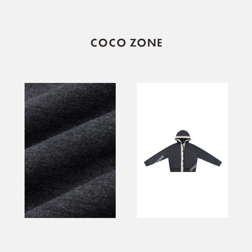 COCO ZONE 冬季学院风撞色边连帽单排扣外套CC1D2877 商品图2
