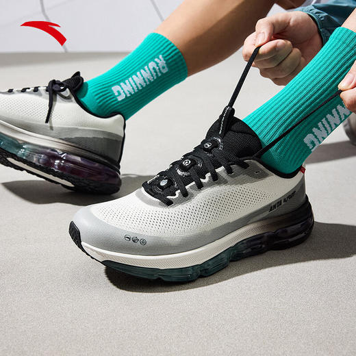 安踏弹力胶丨运动鞋男软底缓震舒适跑步鞋子男防泼水跑鞋112515501 商品图3