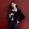 设计感拼接可拆卸条纹衣领假两件外套女通勤风上衣V0250015 商品缩略图2