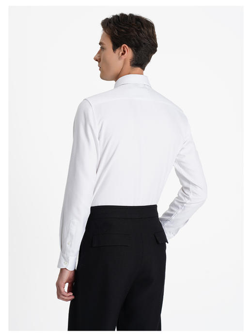 callisto白色聚酯纤维混纺长袖衬衫 商品图4