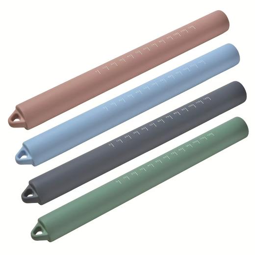 硅胶擀面杖25cm   家用带刻度揉面杖打肉馅饺子皮工具 商品图3