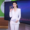 IWY/高端白色西装微喇裤套装女气质国风新中式盘扣职业装工作服CP2078 商品缩略图2