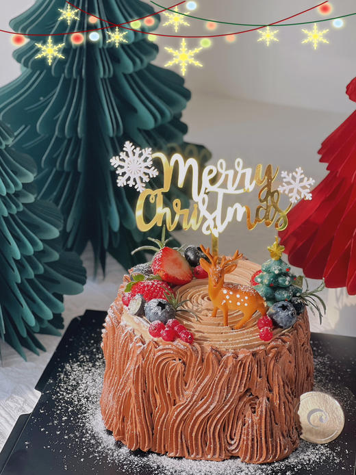 圣诞树桩蛋糕 商品图0