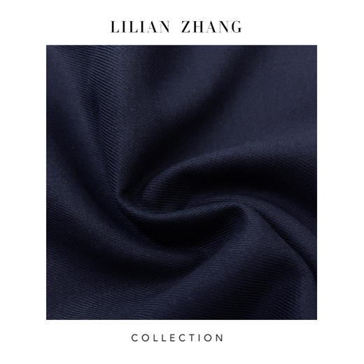 LILIAN ZHNAG 定制—都市力量——天丝羊毛藏青色西装半裙 2403018 商品图1