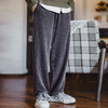 工装优选美式复古双面雪花绒垂感卫裤加绒保暖直筒束脚休闲裤男冬 商品缩略图0
