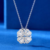 卡蒂罗/KADER 一饰两戴 四叶倾心项链 极简ins风幸运四叶草爱心设计吊坠 满镶宝石爆闪锁骨链转运祈福 925银 商品缩略图5