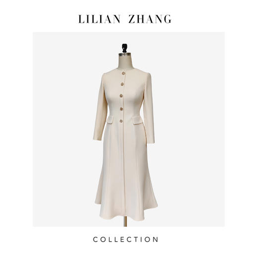 LILIAN ZHANG——“静奢风Quiet Luxury”婉约Lady鱼尾连衣裙 2401189 商品图0