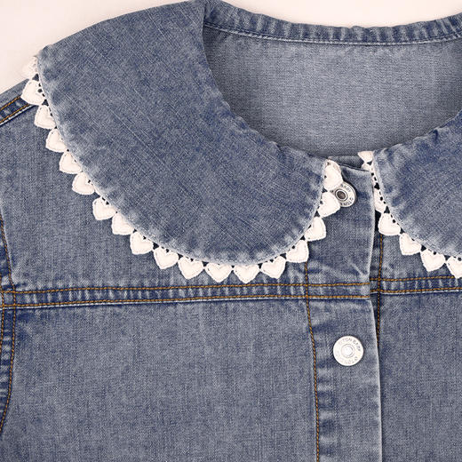 棉果果春季新品商场同款女童花边翻领甜美牛仔外套M122100225074 商品图5