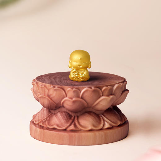 周六福黄金转运珠女3d硬金定价九华山联名地藏山菩萨足金路路通 商品图2