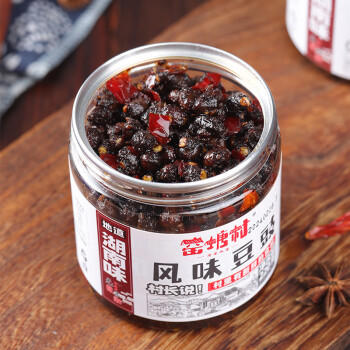 窑塘村湖南特产豆豉酱即食下饭辣椒酱拌饭拌面炒菜调味酱风味豆豉220g /粮油调味 /调味品 /烹饪酱 商品图3