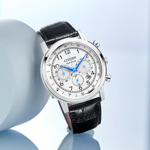 西铁城/CITIZEN光动能系列多功能皮带商务男表CA4630-02A 商品图2