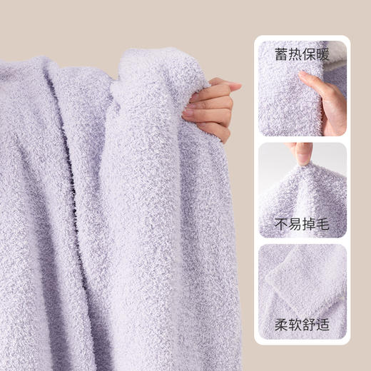 洁丽雅新款半边绒睡衣女冬季珊瑚绒加绒蓄热秋冬可外穿家居服套装 商品图5