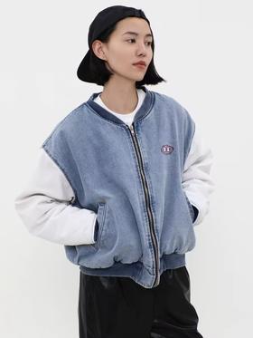 LIVINGTOWN/LT老古董拼接水洗牛仔服