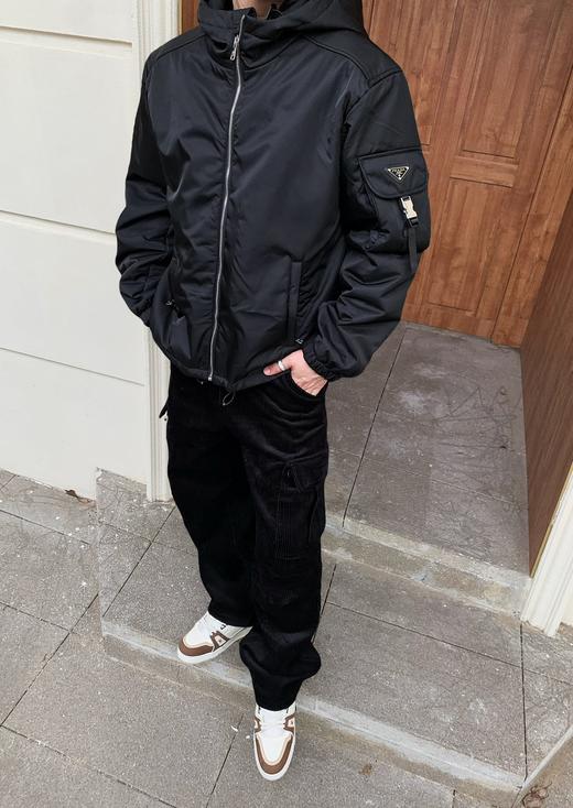 P家 秋冬新款 重工手臂大口袋 连帽棉服夹克（JN） 商品图1