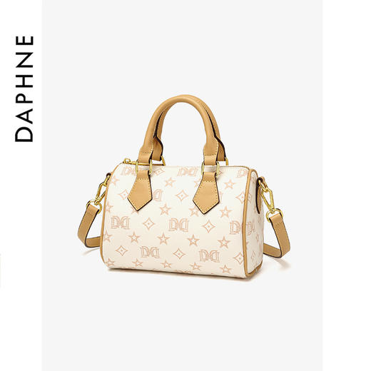 【达芙妮】百搭印花时尚女士单斜挎枕头包DFN10243白色 商品图2