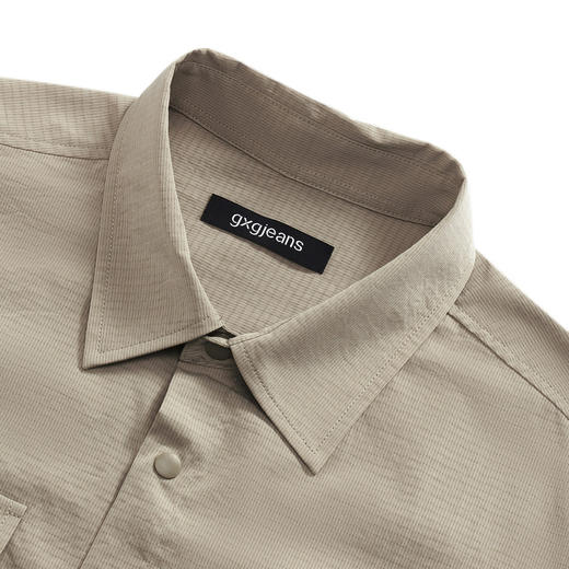gxg.jeans男装夏季简约翻领短袖衬衫JEX12301902 商品图2