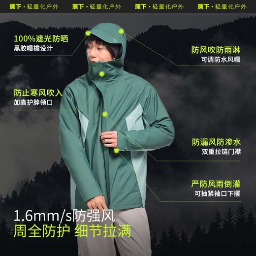 蕉下男士三合一气绒冲锋衣LS19924可拆卸防水防风登山服进藏外套 商品图4