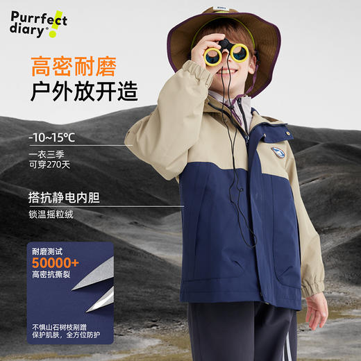 【高密三防硬挺系列】儿童徽标户外夹克外套 PQWT2417 商品图3