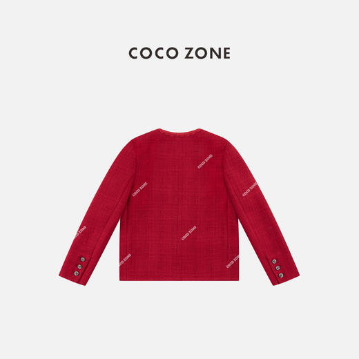 COCO ZONE 法式小香风双排扣百搭气质圆领外套CC1D2655 商品图1