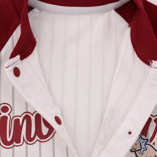 棉果果春季新品商场同款男童撞色拼接条纹纯棉对开连体衣M112722225120 商品图4