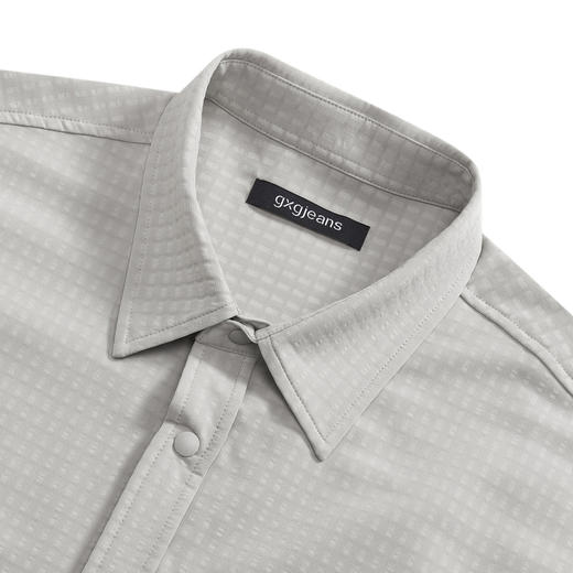 gxg.jeans男装夏季简约翻领短袖衬衫JEX12301702 商品图2