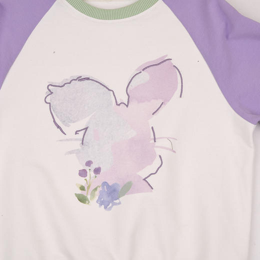 棉果果春季新品商场同款女童撞色拼接小毛圈圆领套头卫衣M122180225090 商品图1