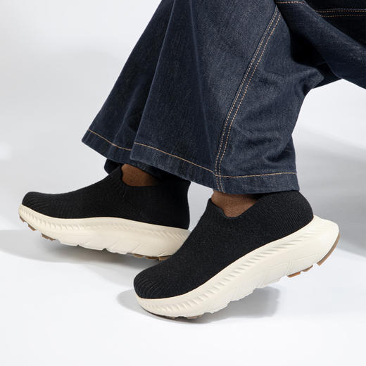 【加绒保暖 防泼水】WayneFlex韦恩 男女款一脚蹬羊毛混纺飞织鞋 WF3128（工作日72小时发货） 商品图9