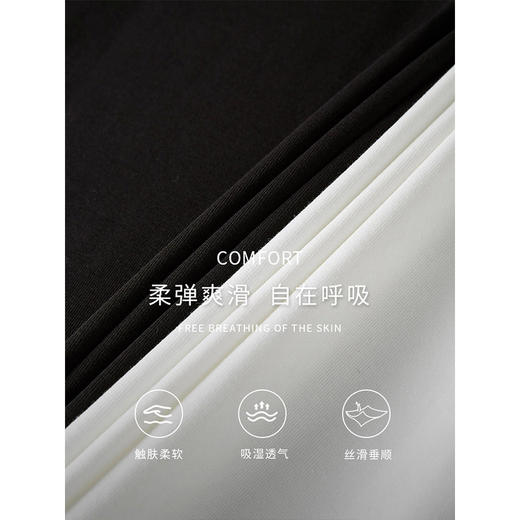 【年终特卖】熙世界设计感开叉纽扣白色t恤长袖2025春日新款圆领体恤打底衫 商品图3