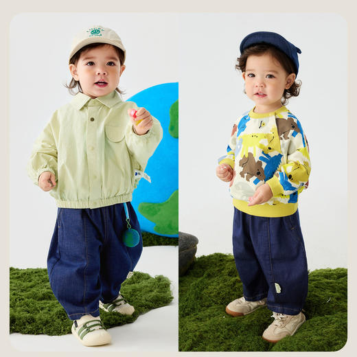 迷你巴拉男女童裤子春新品弹力儿童宽松牛仔裤★ 商品图2