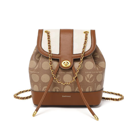 【达芙妮】复古学院风双肩包包DFN10146彩色 商品图4