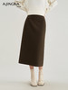 【浪漫气质】阿菁娜法式优雅轻奢羊驼毛直筒半身裙F29D213030 商品缩略图2