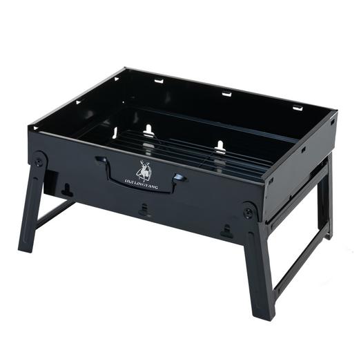 徽羚羊 户外折叠轻便迷你烧烤炉烧烤架  烤架尺寸35*27*20  升级款   厚1mm  磨砂处理） 商品图3