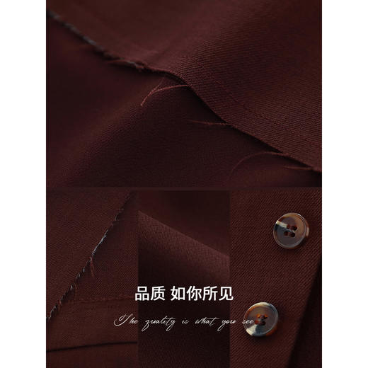 COCOBELLA[安可拉红]设计感毛边系带西装早秋气质通勤西服SI7028 商品图2