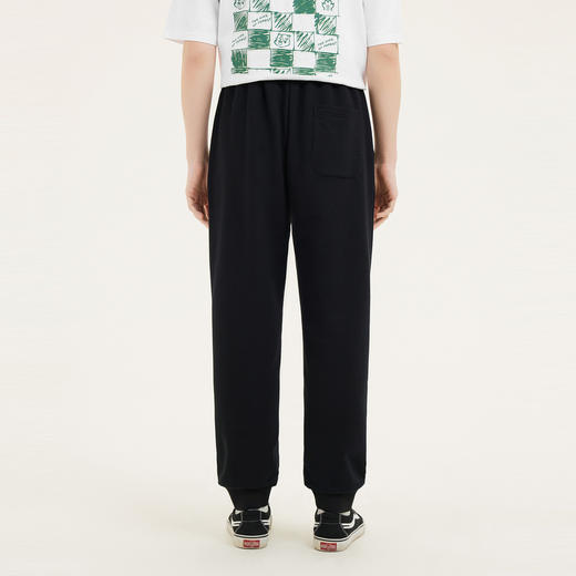 gxgjeans男装休闲裤男夏季字母刺绣黑色卫裤束脚长裤子 商品图2