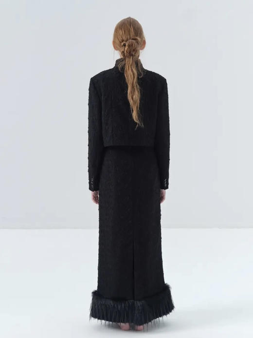 ranyepersonal｜blazer 提花肌理黑色短外套 [ 黑TOUCH24JA01-1 ] 商品图4