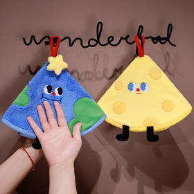 【美好小物擦手巾，便携生活，方便实用】可爱擦手巾挂式 挂式加厚小毛巾 儿童卫生间 厨房吸水抹布 速干搽手巾-QQ