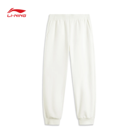 李宁卫裤女休闲潮流长裤加绒保暖冬季束脚针织运动长裤女AKLU622