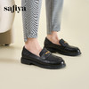 Safiya/索菲娅2025春英伦学院风软底羊皮一脚蹬复古JK小皮鞋SFD1112086 商品缩略图0