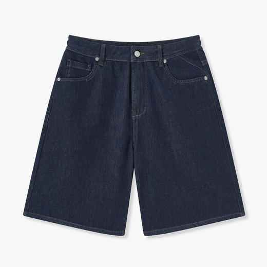 gxg.jeans男装短裤夏季凉爽牛仔短裤简约基础明线工装短裤11E1250146B 商品图4
