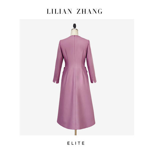 C——“定制”——精奢风——复古杰奎琳婉约风胭脂粉连衣裙   2401123 商品图2