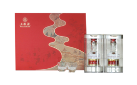 五粮液·八代系列·曲水流觞套装礼盒（内含第八代五粮液 52度 50mLx2瓶；酒杯x2个）*1套