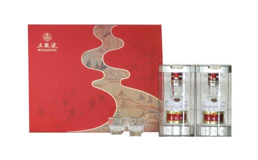 五粮液·八代系列·曲水流觞套装礼盒（内含第八代五粮液 52度 50mLx2瓶；酒杯x2个）*1套 商品图0