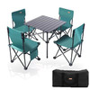 飞图乐 苍松绿-铝合金折叠桌椅-方桌五件套【LXGWCJ3.0】 商品缩略图0