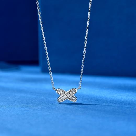 卡蒂罗/KADER 真我印象项链 轻奢时尚小众经典X造型可调节锁骨链 简约字符设计个性自由吊坠 925银 商品图6