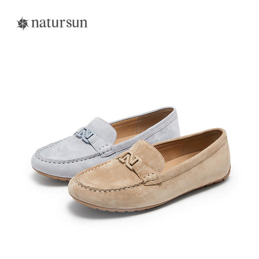 natursun经典乐福鞋春季舒适通勤超软小羊皮豆豆鞋一脚蹬单鞋N25120815 商品图4