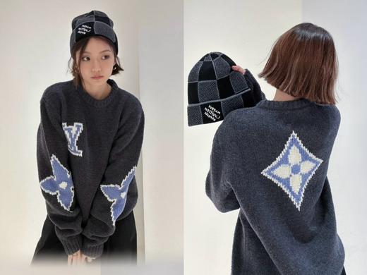 驴家 灰蓝大提花毛衣（JN） 商品图0