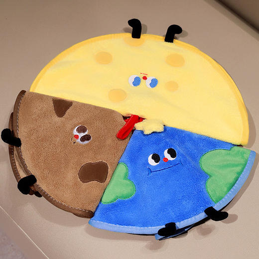 【美好小物擦手巾，便携生活，方便实用】可爱擦手巾挂式 挂式加厚小毛巾 儿童卫生间 厨房吸水抹布 速干搽手巾-QQ 商品图3