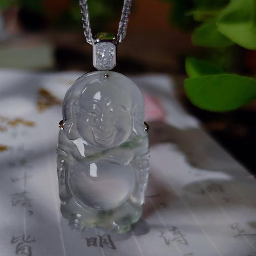 玻璃种翡翠站弥勒 商品图12
